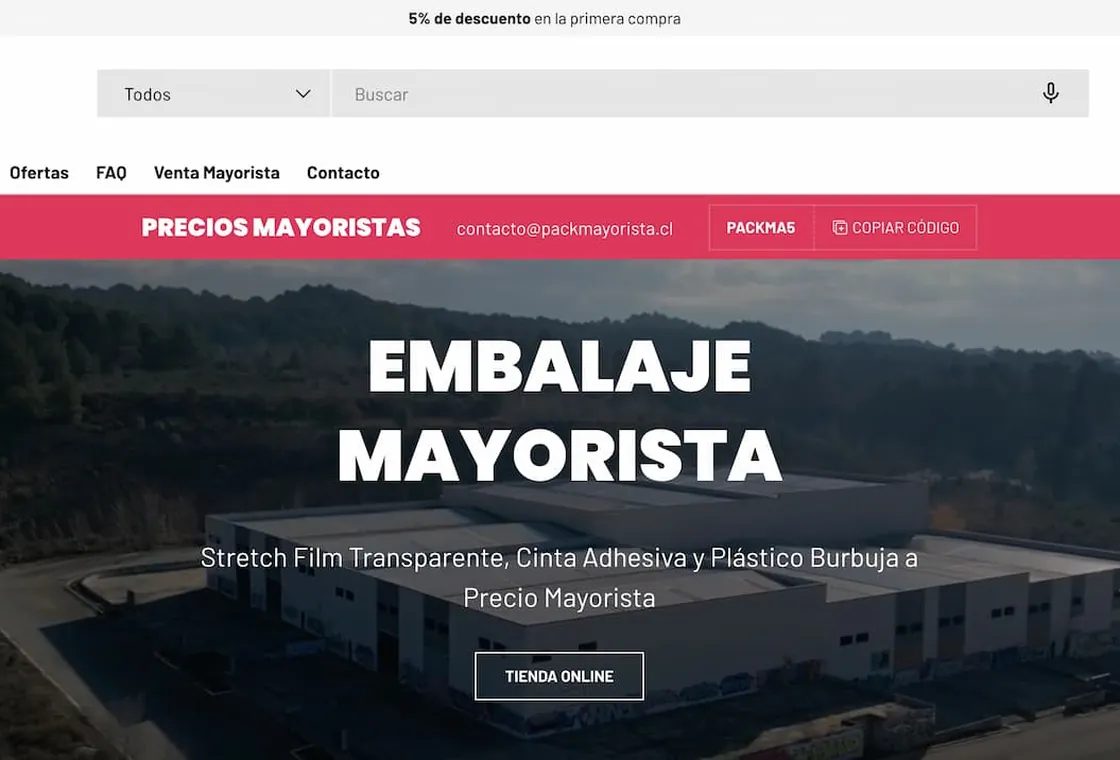 Sitio de Pack Mayorista